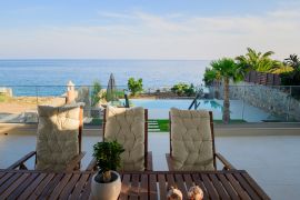 Villa Grand Blue, Mavros Kolimpos, terrace outdoor dining area 4