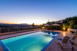 Villa Olga, Αλμυρίδα, private pool night 4